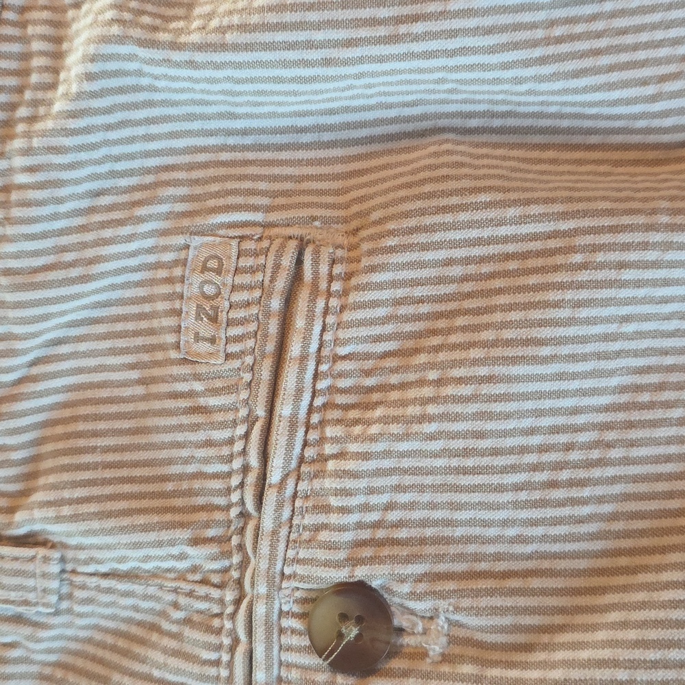 Izod Men's Lot of Two 10"‎ Seersucker Shorts Blue Tan Preppy Size 40 - Picture 7 of 15